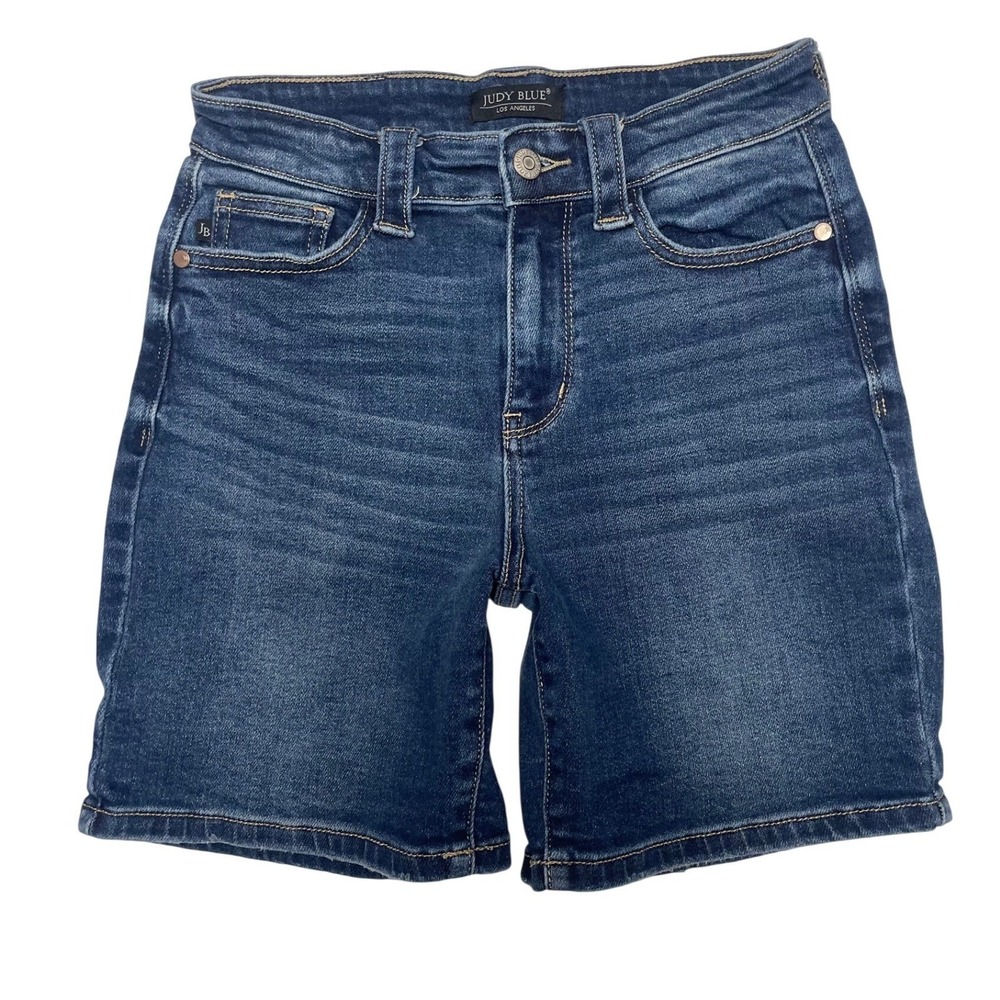 Judy Blue Mid Rise Denim Bermuda 6" Shorts Women's Small